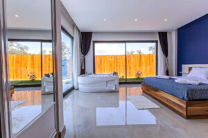 jakuzili yatak odası kiralık villa